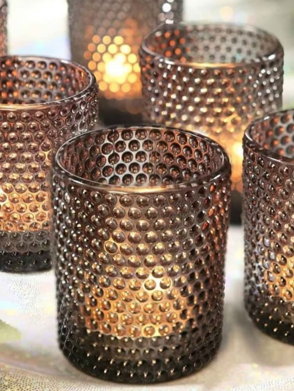 23 Pcs Gray Votive Candle Holders, Vintage Silver Tealight Candle Holders
